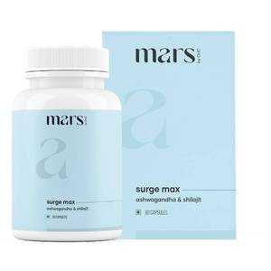 lot 65286 image: FACTORY SEALED - Mars Surgemax Natural Capsules with Shilajit & Safed Musli  Supports Energy, Strength & Immunity  for Active Lifestyle  60 Capsules  Pack of 1