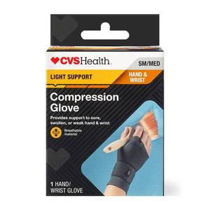 lot 65296 image: APPEARS NEW - CVS Health Light Support Compression Glove, SM
