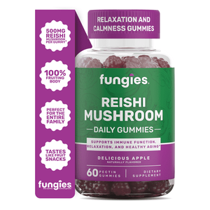 lot 65207 image: FACTORY SEALED - Fungies Reishi Mushroom Gummies  Supports Relaxation  Healthy Aging  Sleep  Supplement  60 Count (Expiration 122026)
