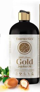 lot 65216 image: FACTORY SEALED - Essencetics Organic Jojoba Oil 16 oz - 100% Pure & Natural Jojoba Massage Oil for Hair, Skin, Body, & Face - Natural Cold Pressed Unrefined - Hexane Free Massage Oil for Massage Therapy & Date Night