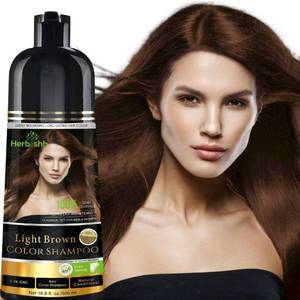 lot 65229 image: FACTORY SEALED - Herbishh 3-In-1 Magic Hair Dye Shampoo for Gray Hair - Light Brown, 500 Ml, Ammonia-Free, Long Lasting, Colors Hair in Minutes,Unisex (Expiration 8-29-2026)