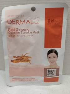 lot 65232 image: FACTORY SEALED - Dermal Red Ginseng Collagen Essence Face Mask (Expiration 12-13-2027)