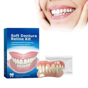 lot 65238 image: FACTORY SEALED - Soft Denture Reline Kit, Comfortable Silicone Reliner for Upper & Lower Dentures, Easy DIY Fit, 2 Pack