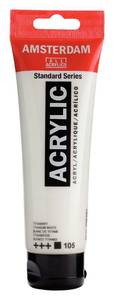 lot 65322 image: APPEARS NEW - Amsterdam Standard Series Acrylic Tube 120ml Titanium White 105 (17091052)
