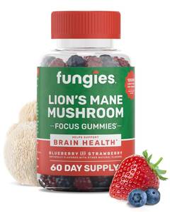 lot 65332 image: FACTORY SEALED - Fungies Lions Mane Mushroom Gummies, Mixed Blueberry & Strawberry Flavor - Mushroom Supplement Gummy for Adults & Children Supports Brain Health, Cognitive Function, Focus, Memory & Mood, 60 Servings. Exp 82026