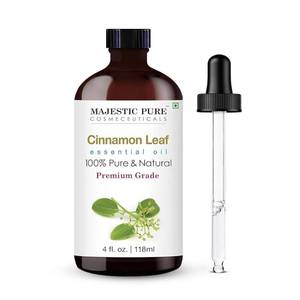 lot 65342 image: FACTORY SEALED - Majestic Pure Essential Oil with Glass Dropper - 100% Pure and Natural - Essential Oils for Diffuser, Aromatherapy, Soap and Candle Making, Cinnamon Essential Oil, Cinnamon Oil, 4 Fl Oz