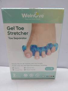 lot 65389 image: FACTORY SEALED - Welnove Gel Toe Stretcher Separator - Size S (2 Count)