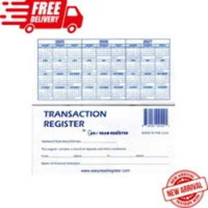 lot 65432 image: Checkbook Transaction Register 2025-2027 02109 ( 12 Count)
