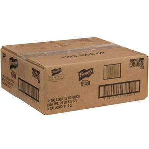 lot 65451 image: FACTORY SEALED - Frenchs Classic Yellow Mustard Volume Pack, 3 gal - One 3 Gallon Volume Pack Mustard Pouch, Perfect for Summer Recipes, Made with Mustard Seeds for a Tangy, Creamy Flavor