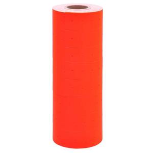 lot 65413 image: FACTORY SEALED - Fluorescent Red Removable Adhesive Labels to fit Motex� MX5500 Price Guns 2 Packs with 8 rolls each (Free Ink roll Included)