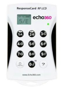 lot 65437 image: Echo360 Response Card RF LCD Clicker , Lot of 5