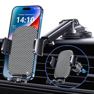 lot 65482 image: APPEARS NEW - GUWEZ Phone Holder Car Mount for iPhone Powerful Suction Phone Mount for Car Dashboard Windshield Air Vent Universal Accessories Thick Cases Friendly Automobile Phone Holder Fit iPhone Smartphone