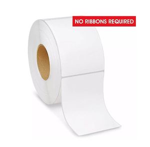 lot 65485 image: FACTORY SEALED - 4x 6 Direct Thermal Labels White Perforated Shipping Label, 250 Labels per Roll, 2 Rolls