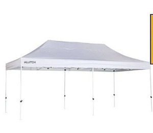 Klutch 10x20 Commercial Canopy Tent (looks new Stakes and rope still in factory sealed bag. Frame has no broken cross members or signs of use or damage. Visual inspection of cover did not see any rips or tears.)  - Retail: $229