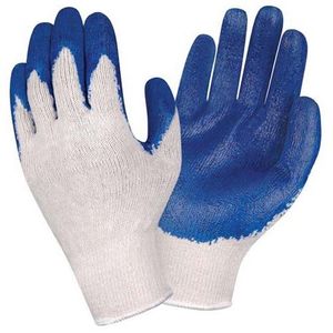 lot 56612 image: FACTORY SEALED - (Lot of 12 pair) Cordova 3893XL Blue Latex, Smooth Knit Gloves size XL