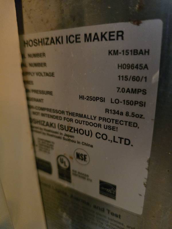 Hoshizaki Commercial Ice Maker | Model KM-151BAH | ✨✨Sabetha, KS