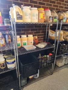 lot 17807 image: Commercial Chrome Wire Storage Shelving Unit