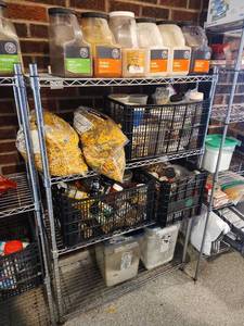 lot 17808 image: Commercial Chrome Wire Storage Shelving Unit