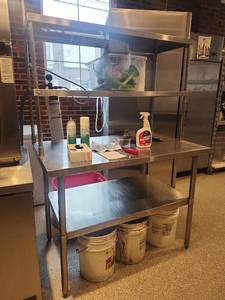 lot 17811 image: Commercial Stainless Steel Kitchen Shelving Unit