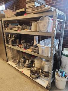 lot 17818 image: Commercial Metal Storage Shelf Unit - CONTENTS NOT INCLUDED