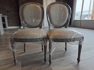 lot 18417 image: Gray Dining Chairs - Set of 2