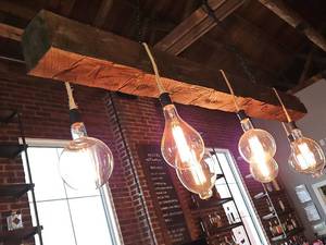 lot 18418 image: Industrial Edison Bulb Pendant Light Fixture