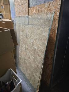 lot 18439 image: Lot W Assorted  Plywood and 56X56in Glass Top