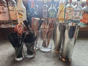 lot 18480 image: Professional Bartender Kit with Stainless Steel Cocktail Shaker
