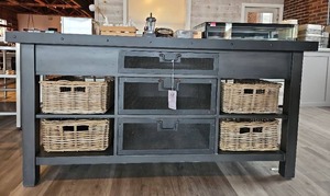 lot 19073 image: Industrial Style Storage Console Table