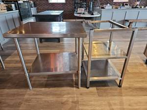 lot 19076 image: Rational AG Stainless Steel Prep Tables - Set of 2