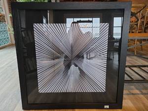 lot 19084 image: Modern Black Frame With Ribbon Art Design