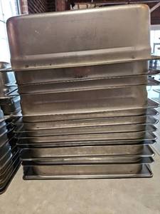 lot 19098 image: Winco Stainless Steel Steam Table Pans - Set of 12