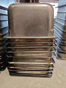 lot 19100 image: Vollrath Stainless Steel Steam Table Pans - Set of 10