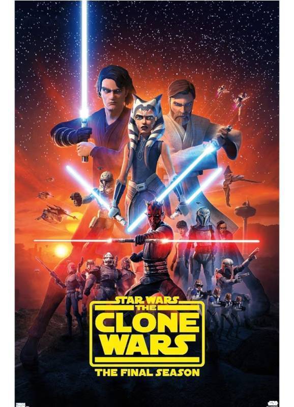 lot 13416 image: Trends International Star Wars The Clone Wars - Season 7 Key Art Wall Poster, 22.375 x 34, Unframed Version