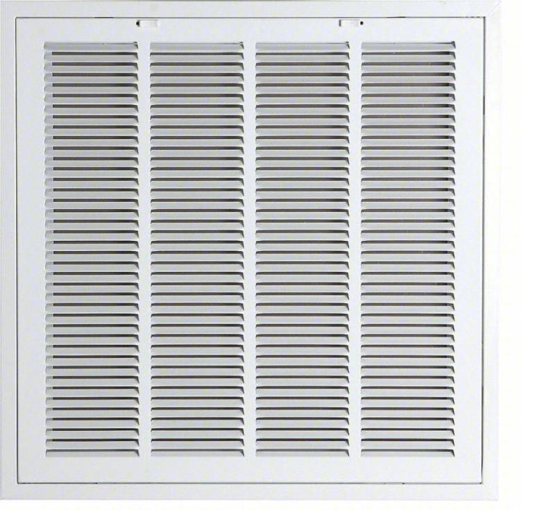 lot 6933 image: Filtered Return Air Grille Louvered Grille, White, Powder Coated, Steel, - Retail $63