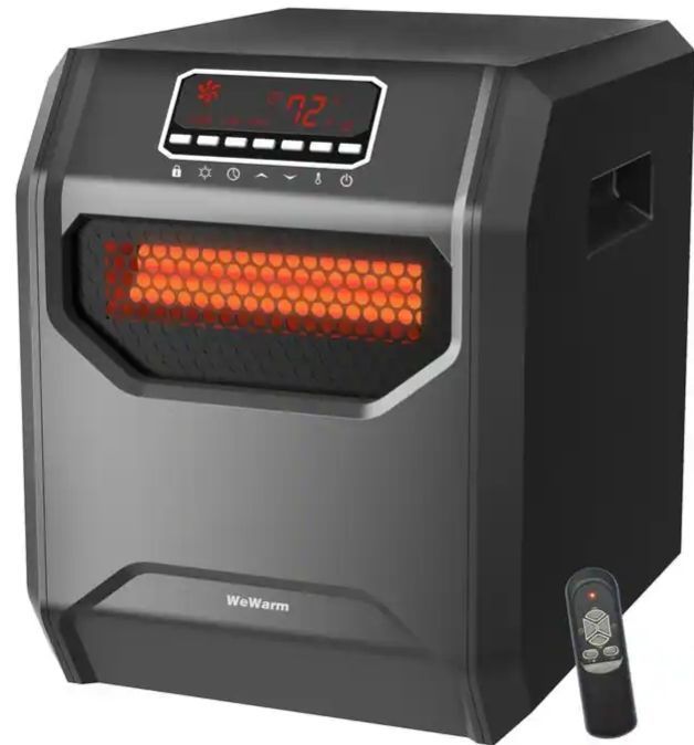 lot 14152 image: WeWarm Quartz Infared Portable Heater with Remote Control (See Details) - Retail $109