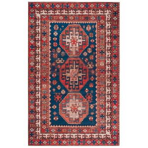 lot 14497 image: SAFAVIEH Tuscon Cole Oriental Machine Washable Area Rug  NavyRust  8 x10 - Retail $131