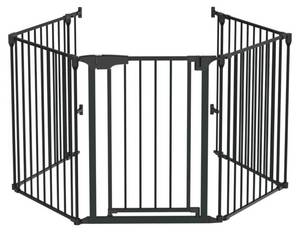 lot 14508 image: Black Metal Safety Gate and Play Yard SKU DJ0041BK - Retail $89