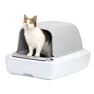 lot 14511 image: PetSafe ScoopFree Less Tracking Better Odor Control Health Counter Helps Monitor Crystal Pro Self-Cleaning Cat Litter Box, Large - Retail $279