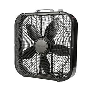 lot 14513 image: Lasko Cool Colors 20  Weather Resistant Box Fan  with 3-Speeds 21.75 High B20301 Black (SEE DETAILS)