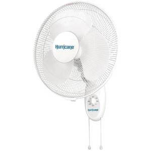 lot 14514 image: Hurricane Supreme 16 Inch Oscillating Wall Mount Fan  White