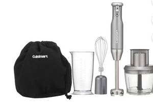 lot 16136 image: Cuisinart Home Smart Stick Hand Blender, Large, Black