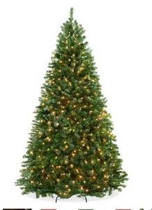 lot 16151 image: 9FT Pre-Lit Realistic Green Spruce Artificial Christmas Tree, Stand - Retail $200