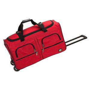 lot 21477 image: Rockland 124L Rolling Duffel Bag - Red - Retail $69