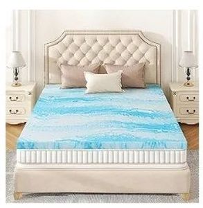 lot 21480 image: Mattress Topper King - 2 Inch Memory Foam Mattress Topper Cooling Gel Infusion CertiPUR Certified