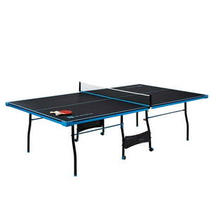 lot 21511 image: Official Size Table Tennis Table  15mm  4 Piece  Pong Table  BlueBlack  by MD Sports - Retail $229