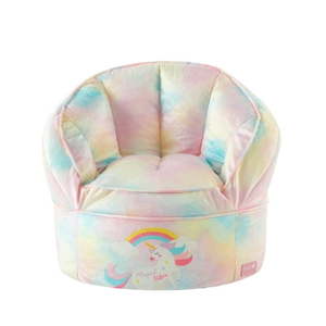 lot 21515 image: Heritage Kids Pink Polyester Tie Dye Unicorn Bean Bag
