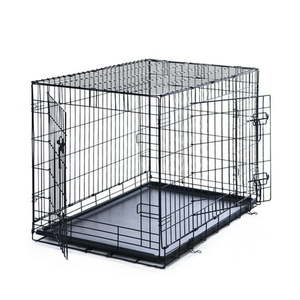 lot 21518 image: Max&Marlow 36inch Double-Door Dog Crate  Foldable Metal Wire Dog Kennel with Tray and Divider for Large Dogs