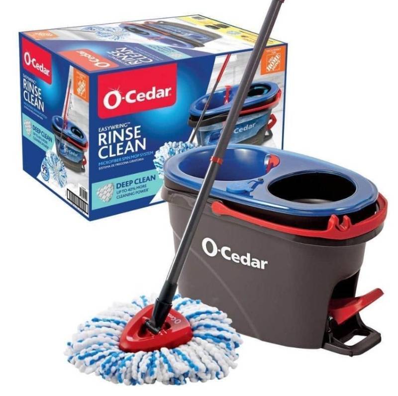 lot 16060 image: O-Cedar RinseClean Deep Clean Spin Mop & Bucket System Multi-Colored Brand (See Details)