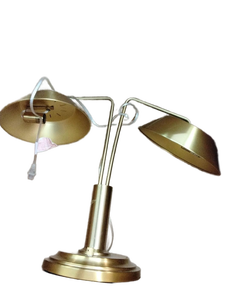 lot 1346 image: Gold Tone Adjustable Desk Lamp